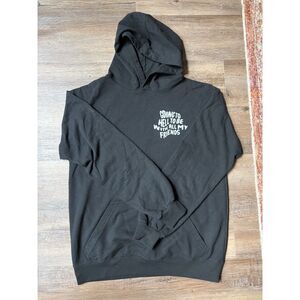 Going To Hell With All My Friends Black Graphic Hoodie